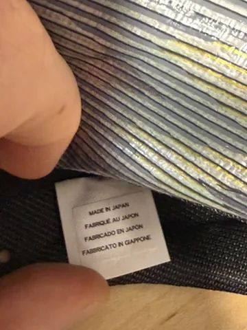Made in Japan label stitched inside a Mizuno Alpha 2 Japan boot